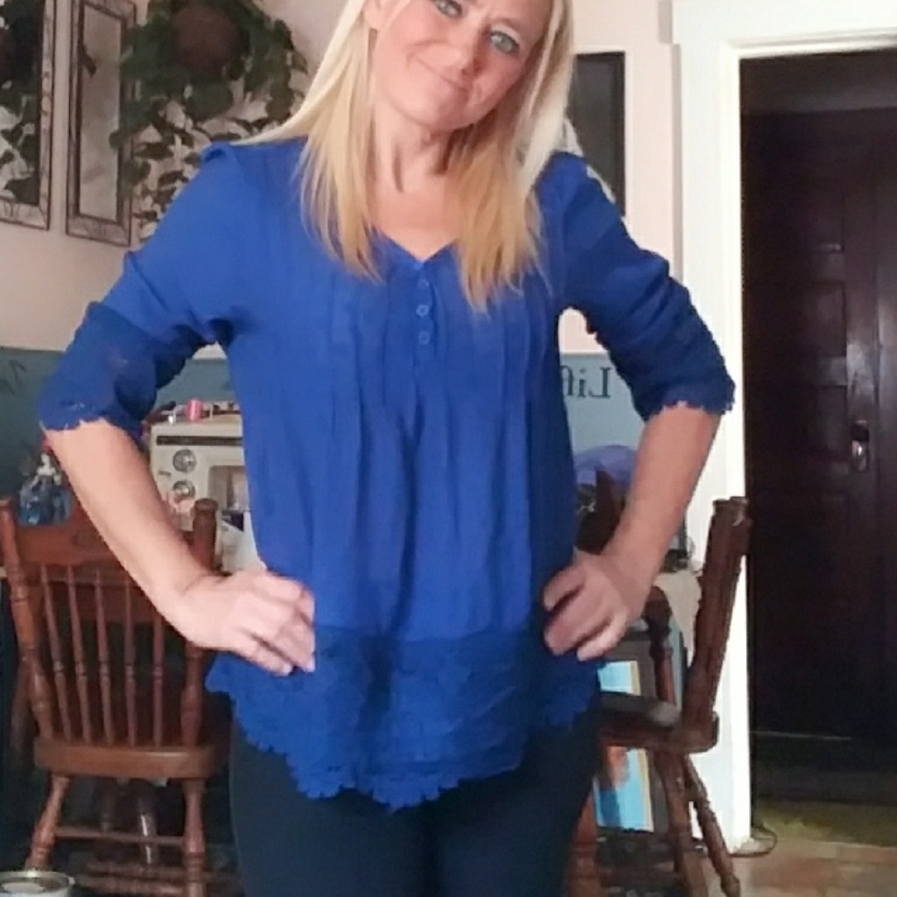 Royal blue blouse